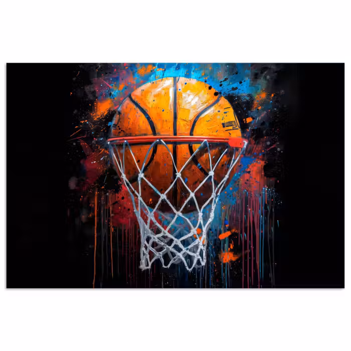 Poster - Graffiti - Basketball - Sport - Schwarz - Straßenkunst