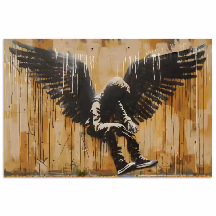 Poster - Graffiti - Kunst - Flügel - Straßenkunst - Banksy