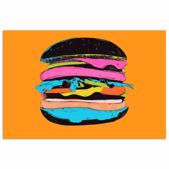 Poster - Hamburger - Bunt - Verspielt