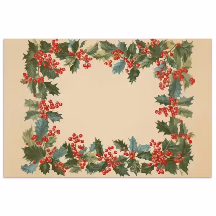 Poster - Hulstrand - Beeren - Beige