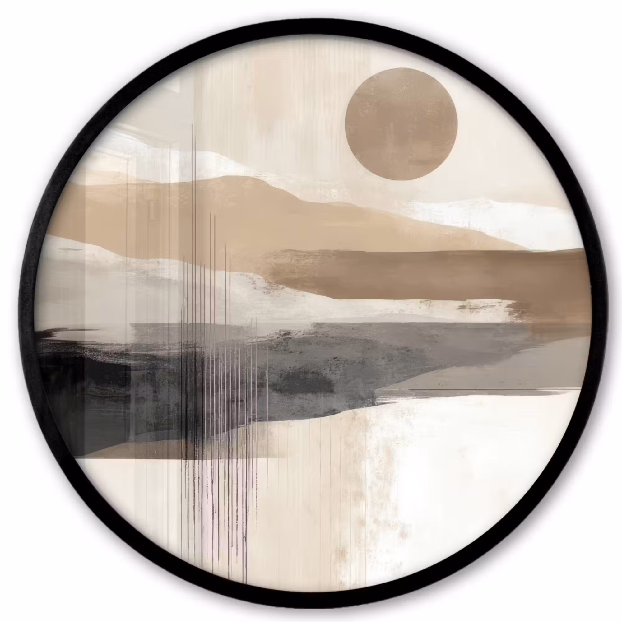 Poster im Rahmen Rund - Minimalistisch - Landschaft - Dimension