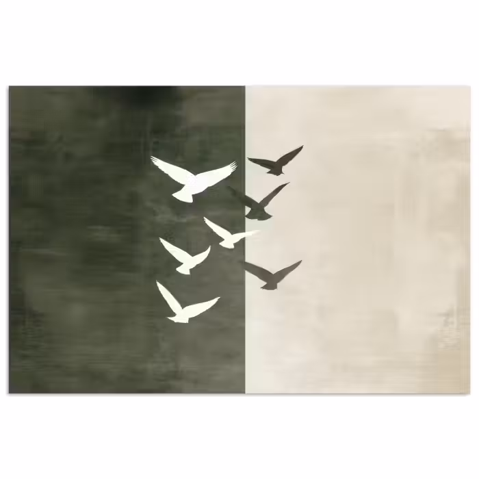 Poster - Japandi - Vogel - Grün