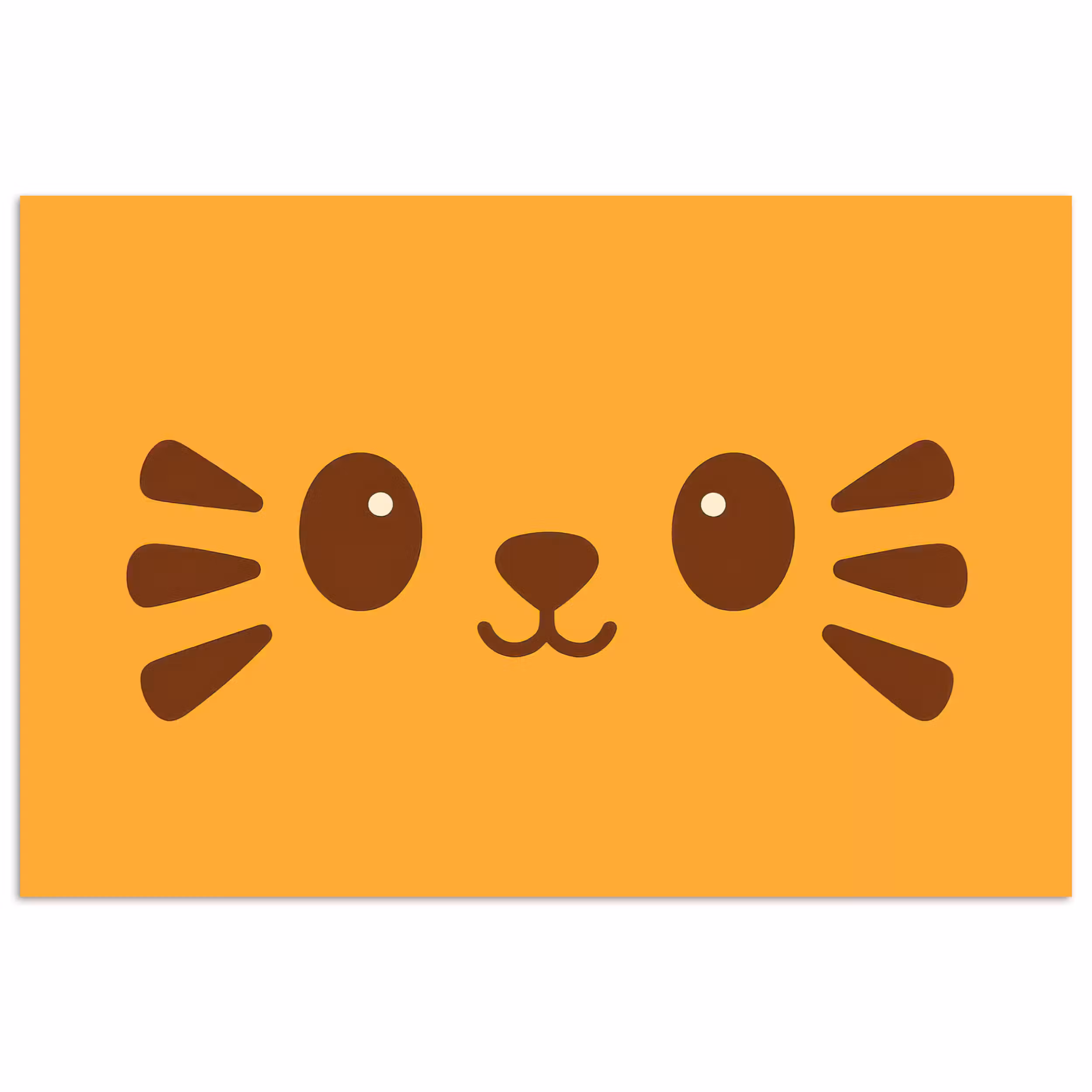 Poster - Katze - Vereinfacht - Orange - Fröhlich