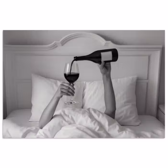 Poster - Laken - Arme - Wein - Glas