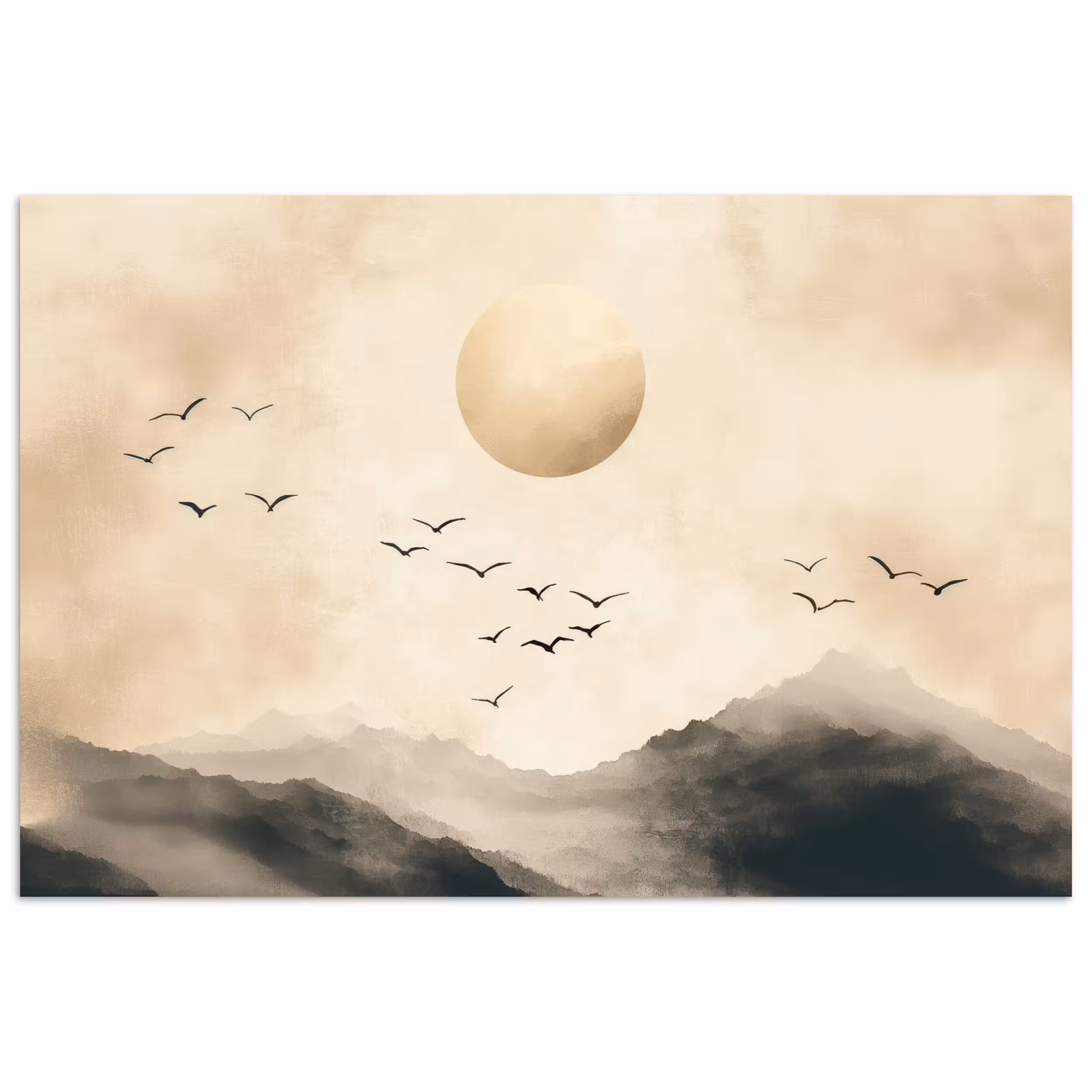 Poster - Landschaft - Japandi - Vogel
