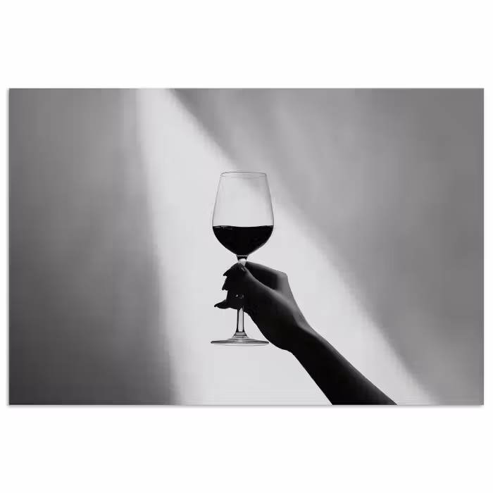 Poster - Leicht - Wein - Rot - Glas