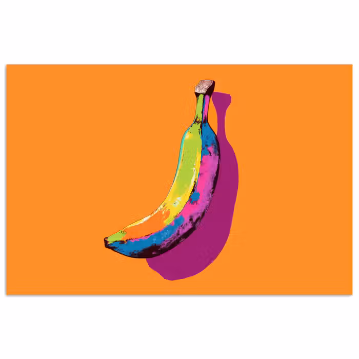 Poster - Leuchtende Farben - Banane - Pop-Art