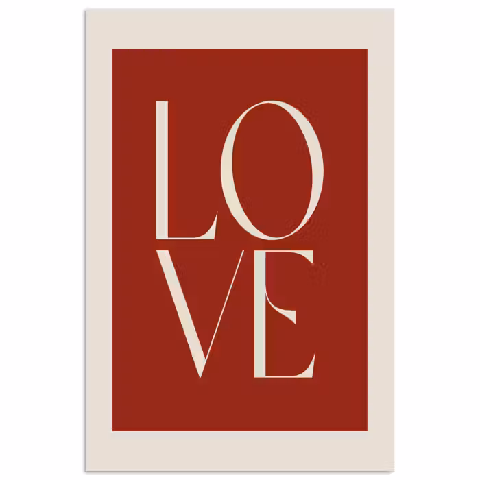 Poster - Liebe - Rot - Minimalistisch