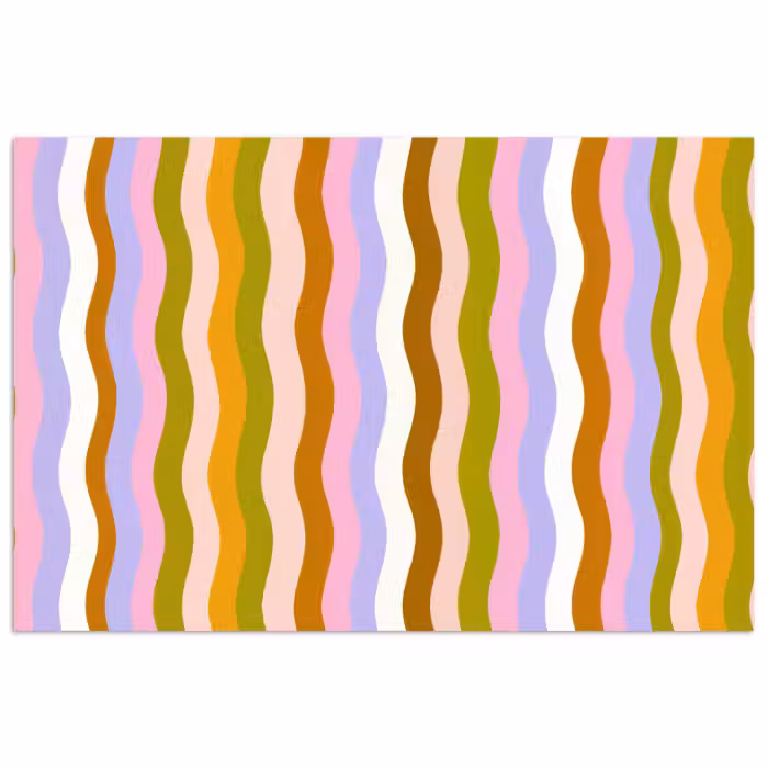Poster - Linien - Wellen - Pastellfarben - Muster