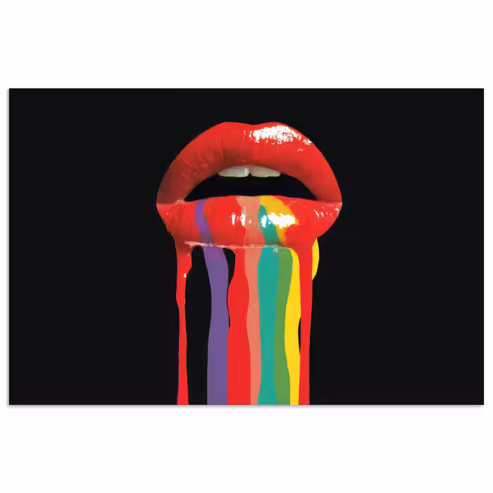 Poster - Lippen - Farben - Schwarz