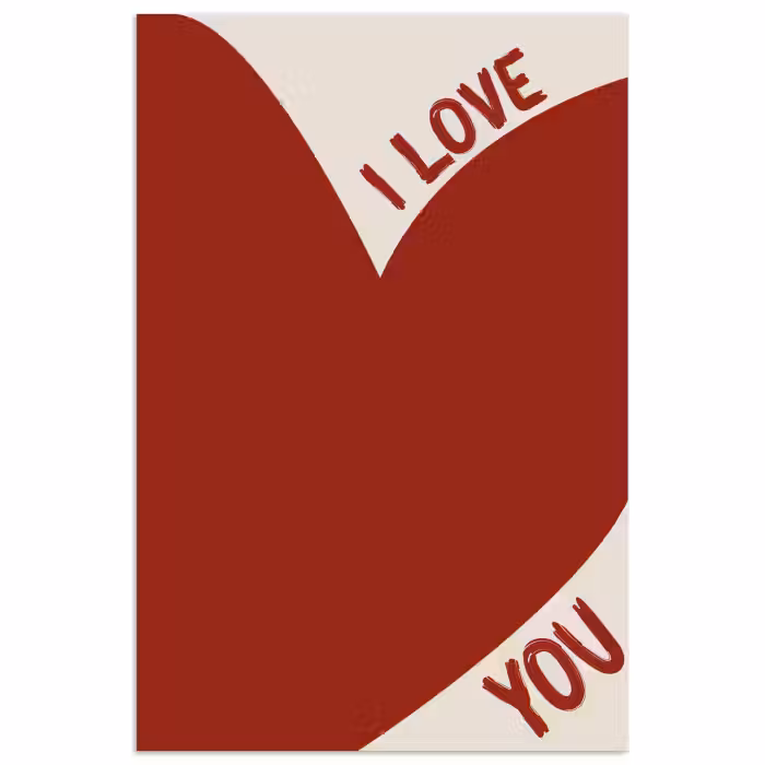 Poster - Loveyou - Rot - Herz