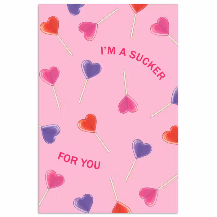 Poster - Lutscher - Valentinstag - Illustration - Bonbon