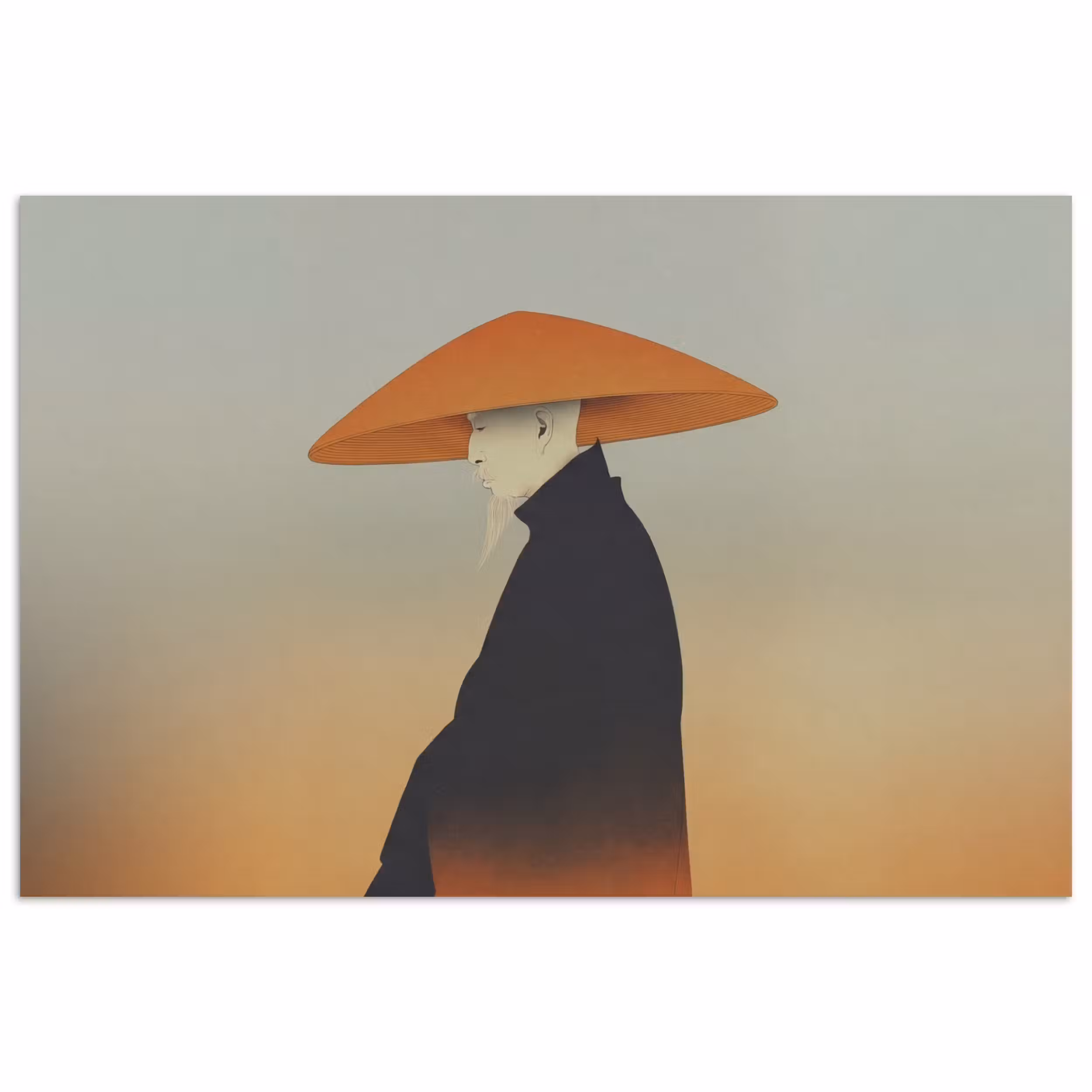 Poster - Minimalistisch - Scherenschnitt - Orange