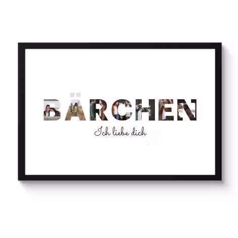 Poster mit Rahmen - Bärchen