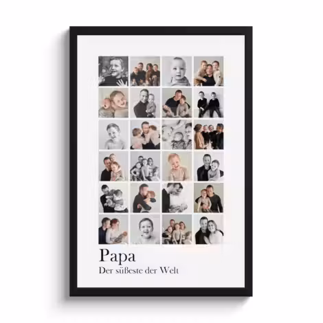 Poster mit Rahmen - Collage Papa