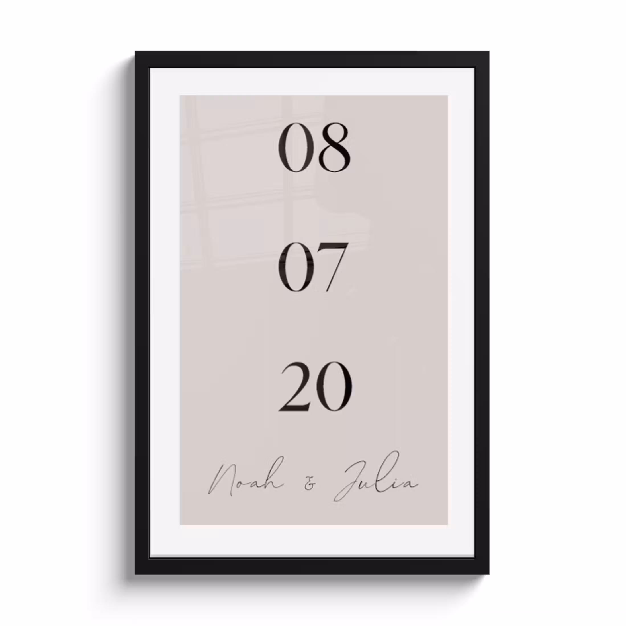 Poster mit Rahmen - Daten