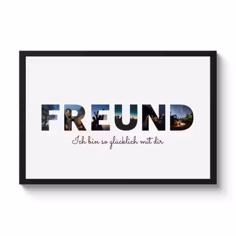 Poster mit Rahmen – Freund