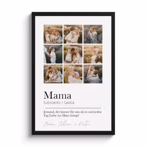 Poster mit Rahmen – Mama bedeutet Collage