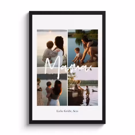 Poster mit Rahmen – Mama-Collage