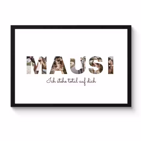Poster mit Rahmen - Mausi