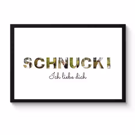 Poster mit Rahmen - Schnucki