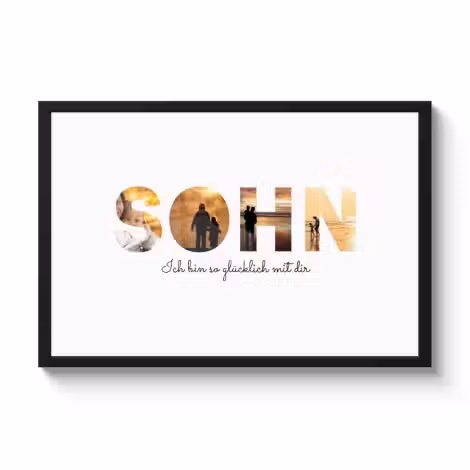 Poster mit Rahmen – Sohn
