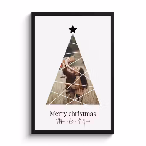 Poster mit Rahmen – Weihnachtsbaum