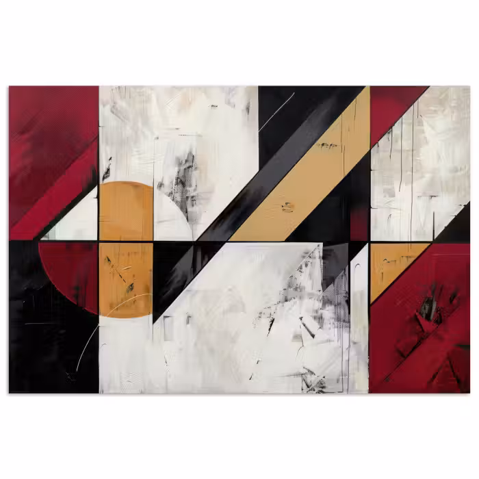 Poster - Modern - Abstrakt - Geometrisch - Rot - Industriell