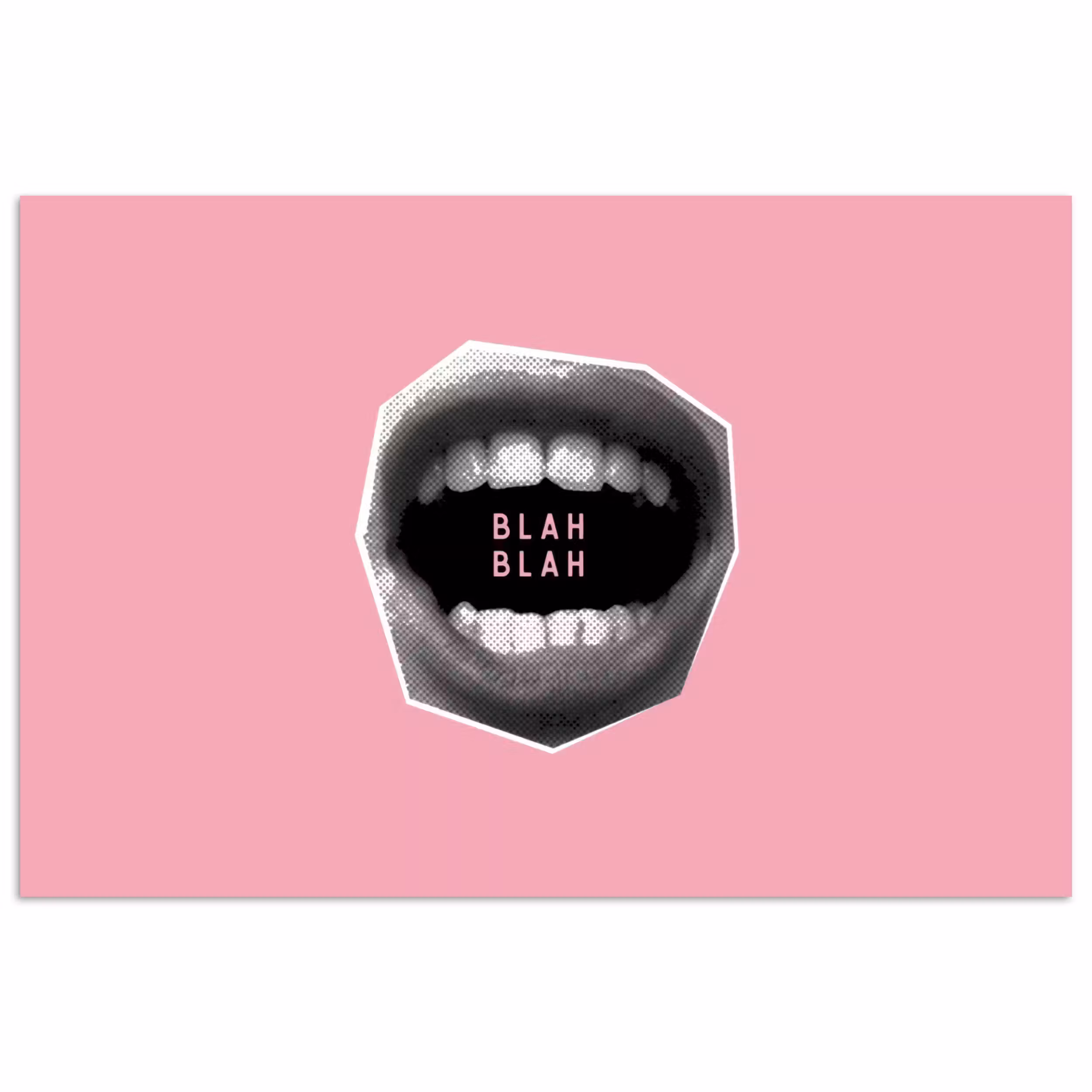 Poster - Mund - BLAH BLAH - Rosa