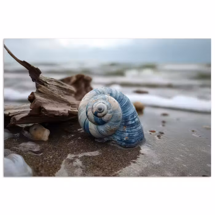 Poster - Muschel - Strand - Blau - Meer