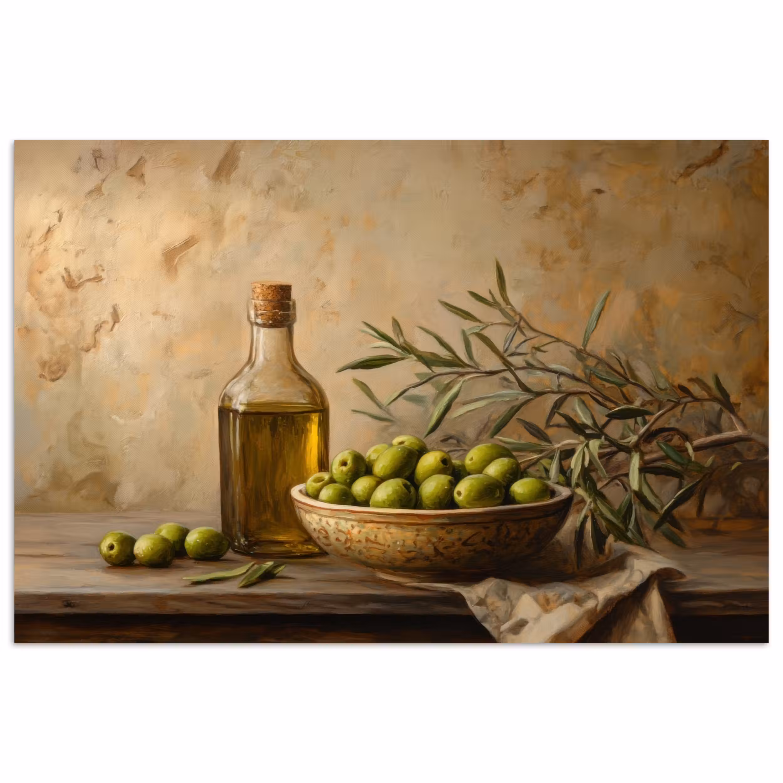 Poster - Oliven - Stilleben - Vintage