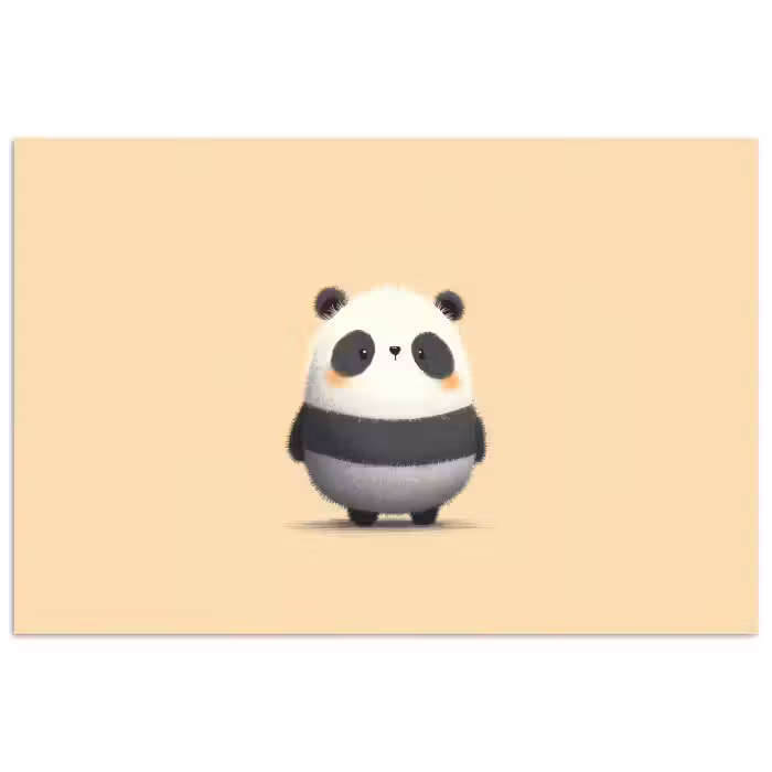 Poster - Panda - Beige - Minimalistisch