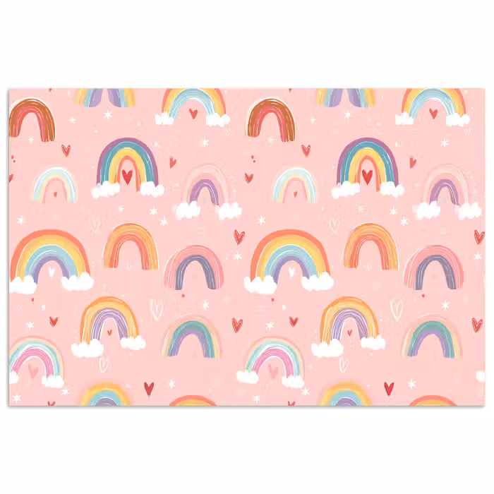 Poster - Regenbogen - Muster - Pastell