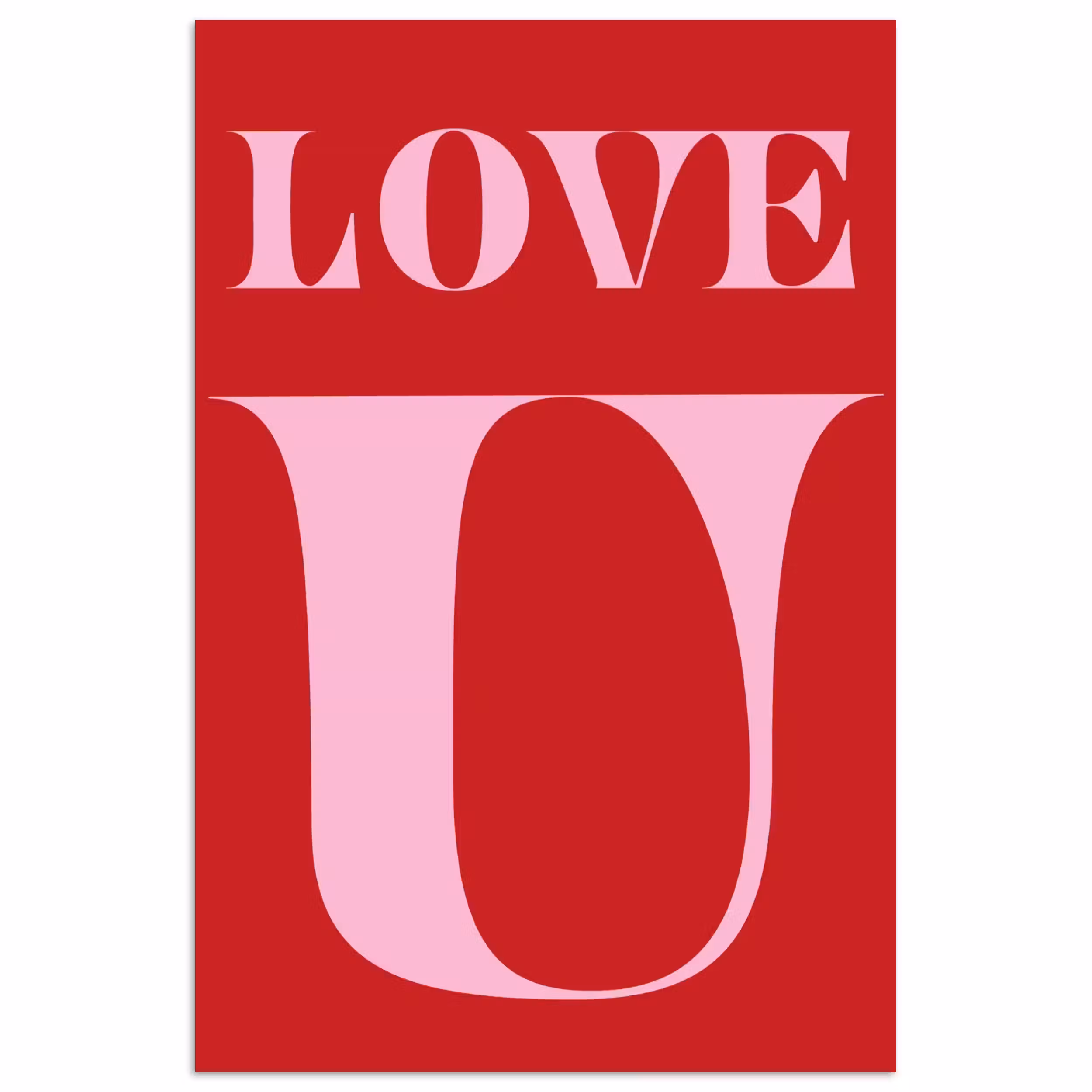 Poster - Rot - Liebe - Valentinstag - Rosa