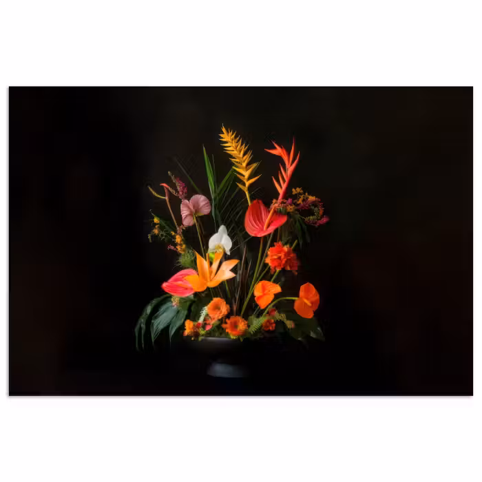 Poster - Schale - Strauß - Blumen
