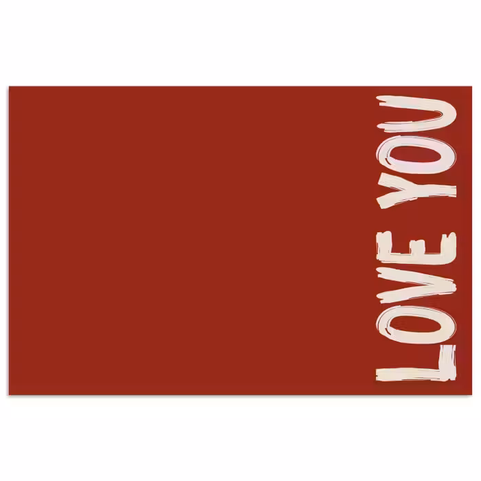 Poster - Schräg - Loveyou - Rot