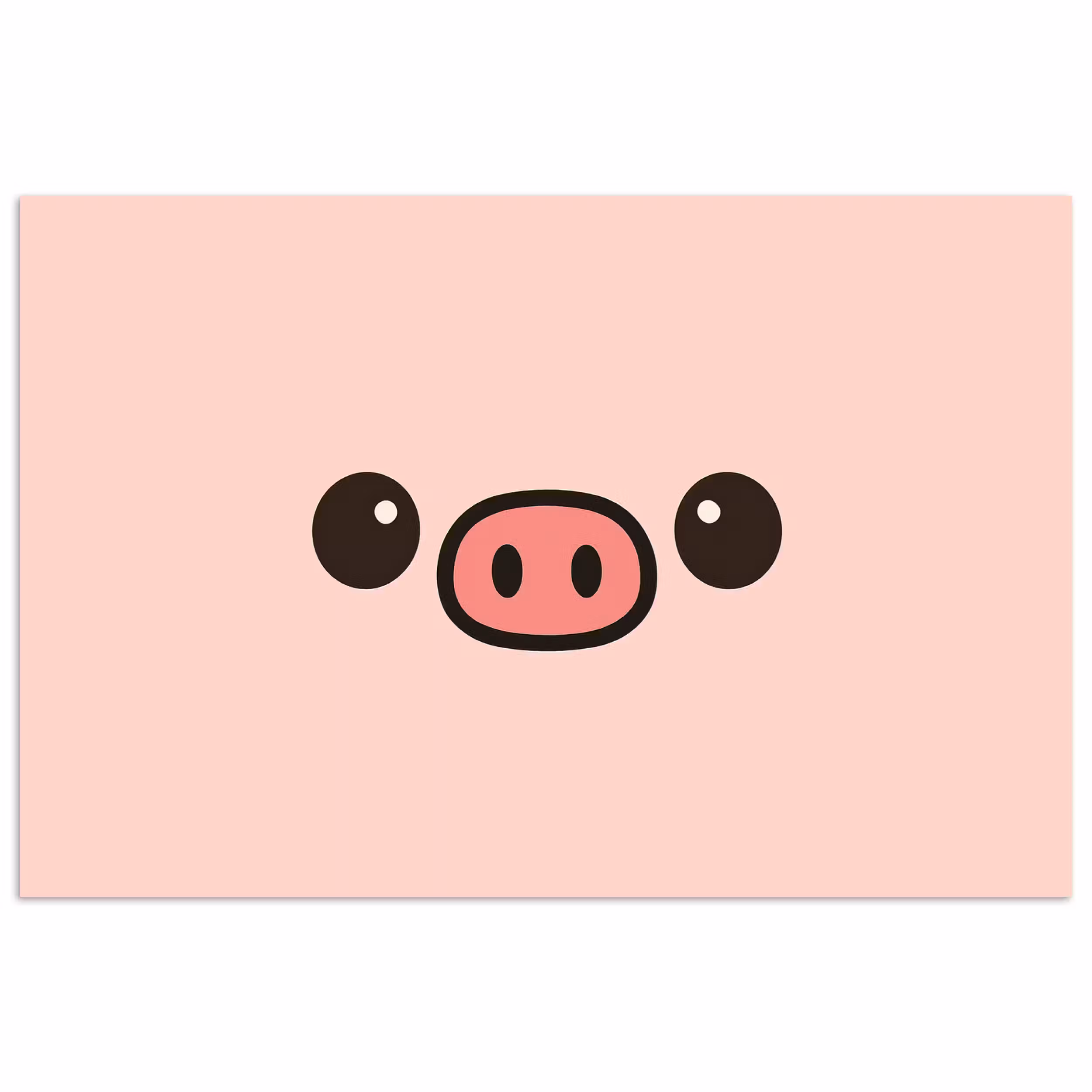 Poster - Schwein - Rosa - Minimalistisch