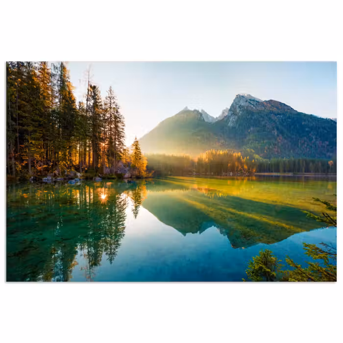 Poster - See - Wald - Berge - Natur - Sonne - Landschaft