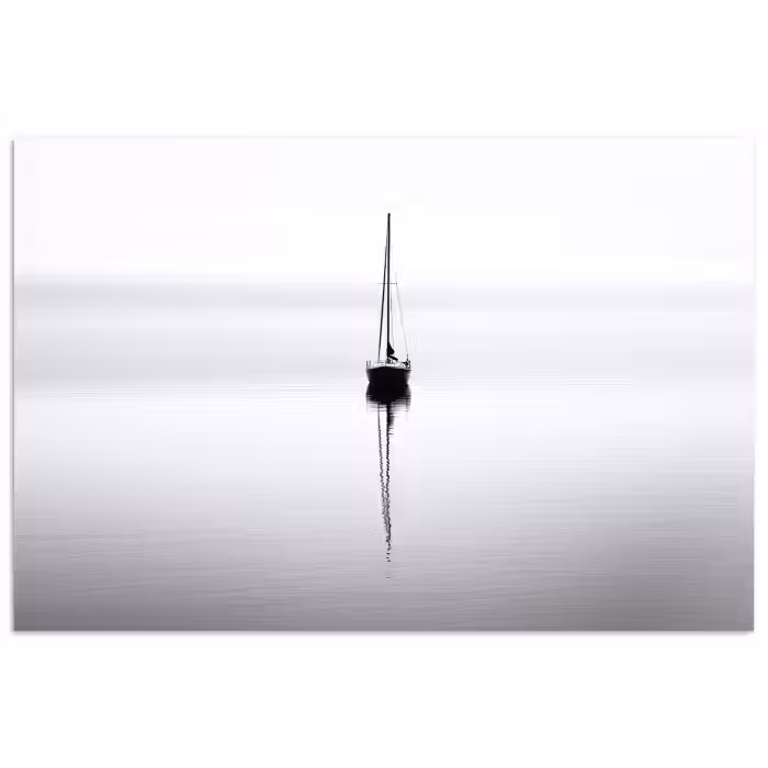 Poster - Segelboot - Schwarz - Wasser - Silhouette