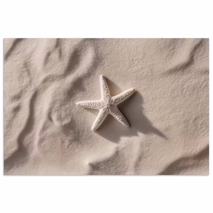 Poster - Strand - Seestern - Sand - Beige