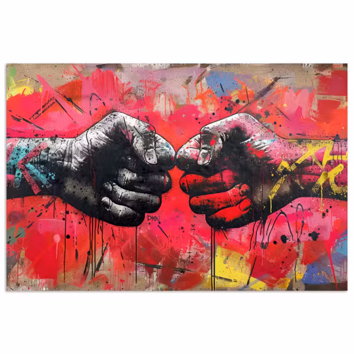 Poster - Straßenkunst - Hände - Graffiti - Kunst - Banksy