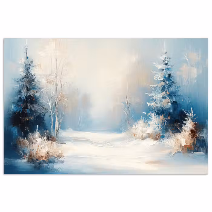 Poster - Wald – Winter – Natur – Abstrakt – Schnee