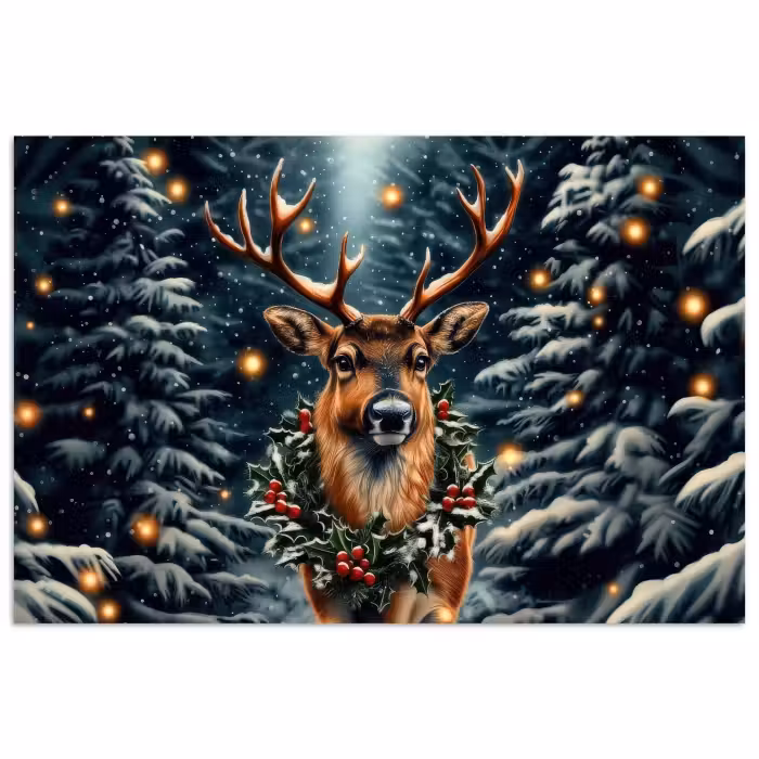 Poster - Weihnachten - Magie - Wald - Farbenfroh