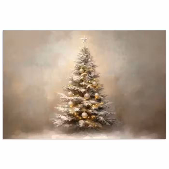 Poster - Weihnachten - Weihnachtsbaum - Schnee - Kunst