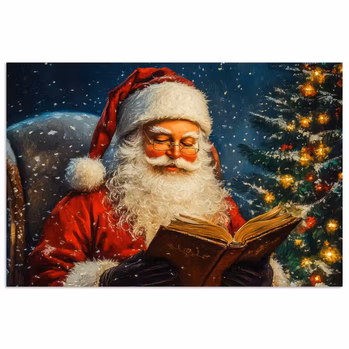 Poster - Weihnachtsmann - Weihnachten - Winter - Weihnachtsbaum