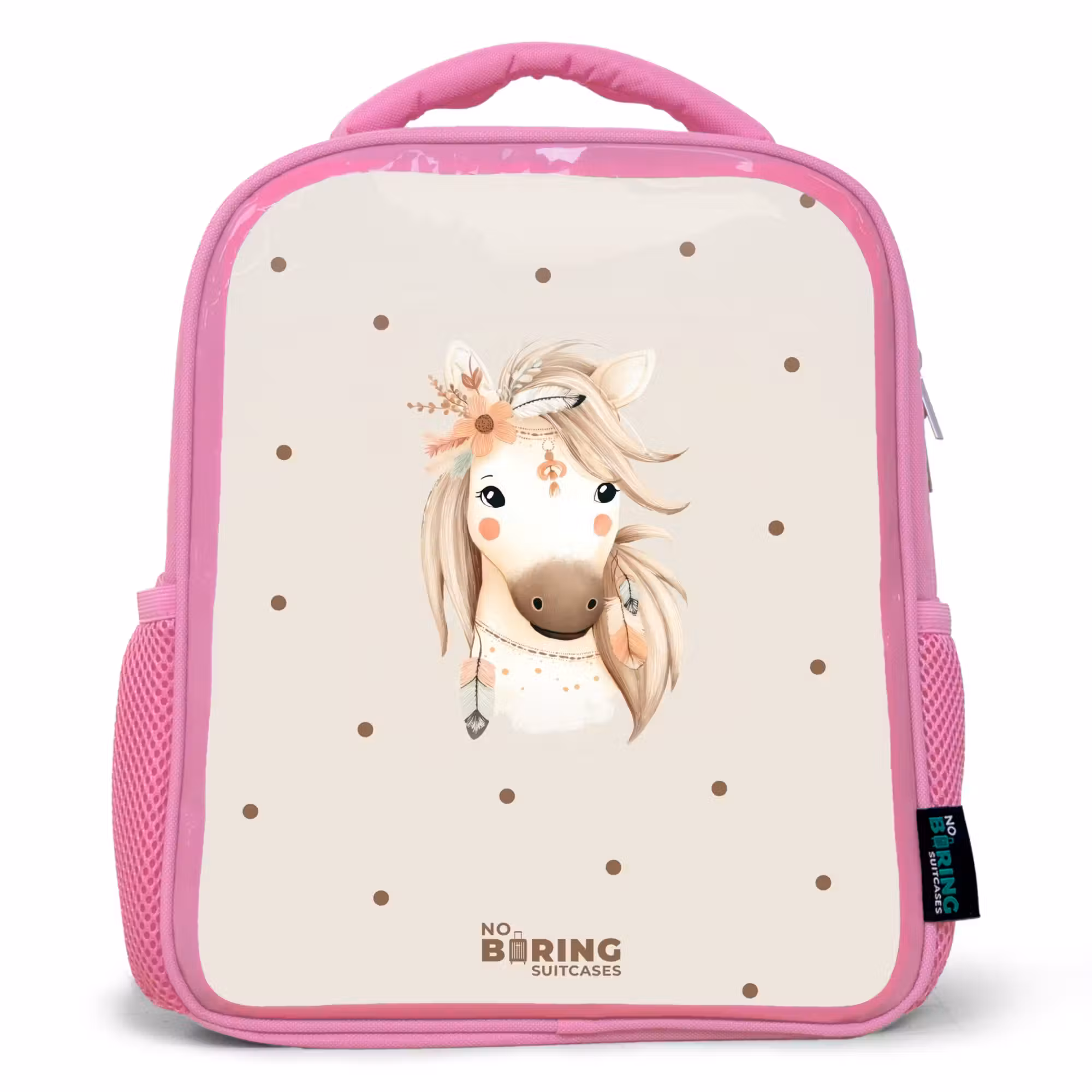 Rucksack Kind - Rosa - Böhmisches Pferd in Pastellfarben