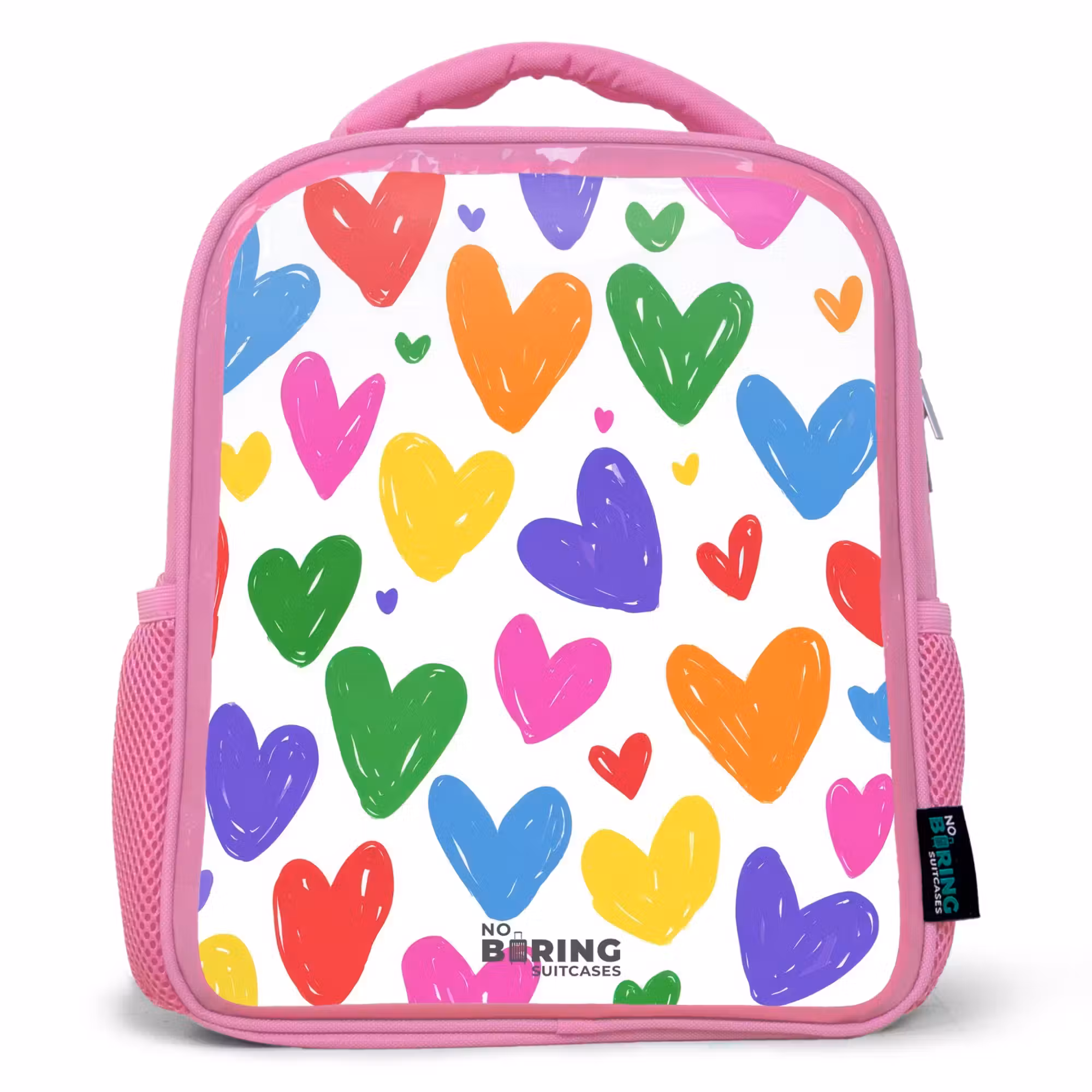 Rucksack Kind - Rosa - Bunte Herzen