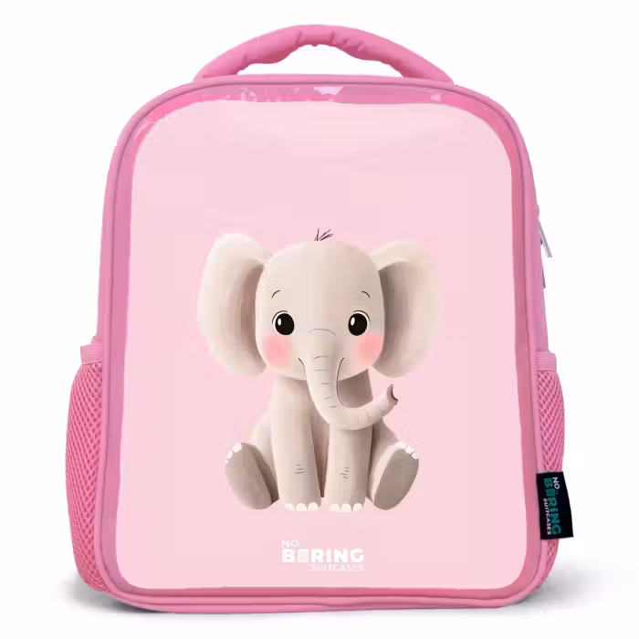 Rucksack Kind - Rosa - Elefant - Grau - Baby - Rüssel