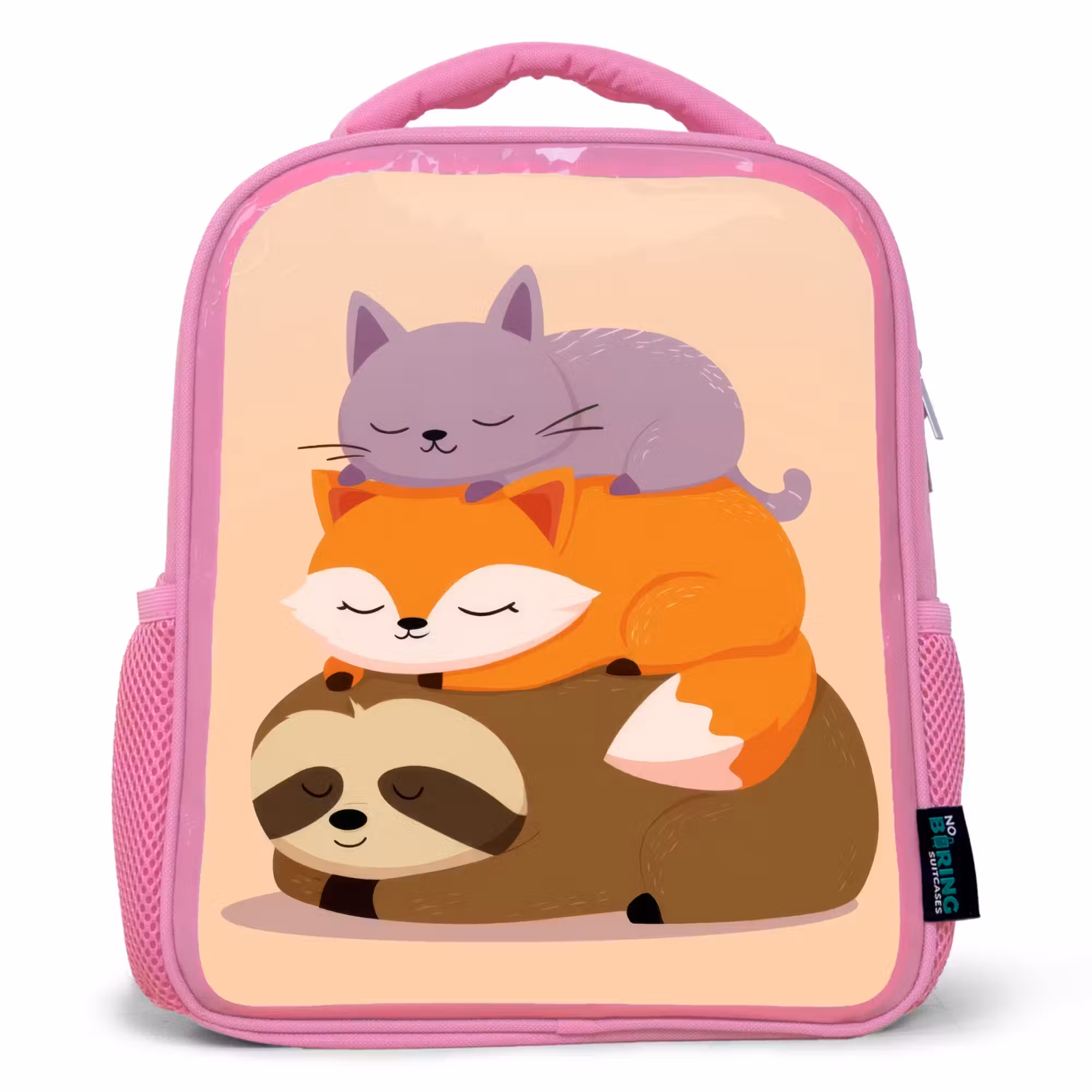 Rucksack Kind - Rosa - Faultier - Fuchs - Katze - Schläfrig