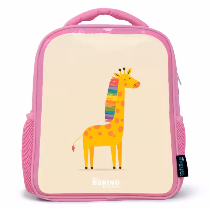 Rucksack Kind - Rosa - Giraffe - Tier - Farbenfroh